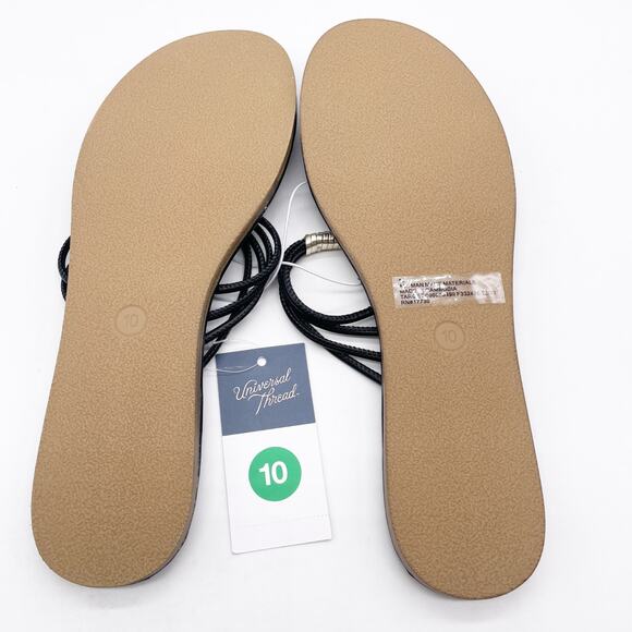 Universal Thread Women's Aura Two Band Slide Sandals Black Size 10 - Picture 5 of 6